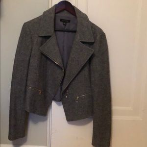 Grey boiled wool Ann Taylor jacket